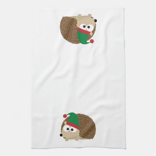 Linge De Cuisine Noël mignon Elf de hérisson (Vertical)