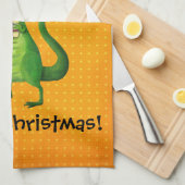 Linge De Cuisine Noël mignon T-rex (Quart Plié)