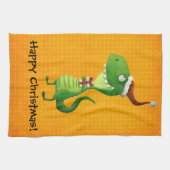 Linge De Cuisine Noël mignon T-rex (Horizontal)