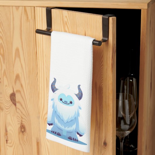Linge De Cuisine Noël mignon/yeti d'hiver (Pliage en tiers)