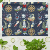 Linge De Cuisine Noël nautique (Plié)