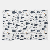 Linge De Cuisine Noël Noir Neutre Moderne Vacances Minimales (Horizontal)