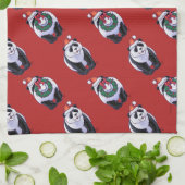 Linge De Cuisine Noël Panda Bear (Plié)