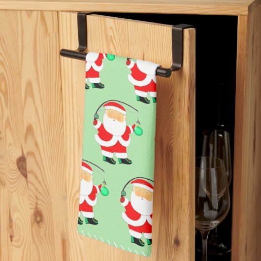 Linge De Cuisine Noël Pêche cadeau de vacances (Pliage en tiers)