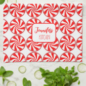 Linge De Cuisine Noël Peppermint Fêtes (Plié)