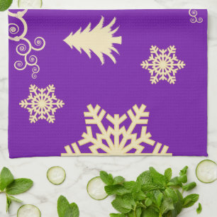 Linge De Cuisine Noël pourpre