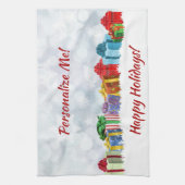 Linge De Cuisine Noël Présente Cadeaux Enveloppés Joyeux Fêtes (Vertical)