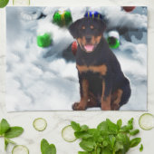 Linge De Cuisine Noël Rottweiler (Plié)