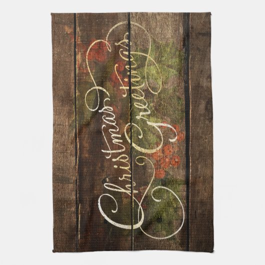 Linge De Cuisine Noël rustique (Vertical)