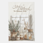 Linge De Cuisine Noël rustique Festif Cosy (Vertical)