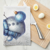 Linge De Cuisine Noël Snowman Élégant Vacances d'hiver (Quart Plié)