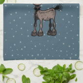 Linge De Cuisine Noël stressant avec Rudolf (Plié)