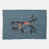 Linge De Cuisine Noël stressant avec Rudolf (Horizontal)