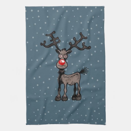 Linge De Cuisine Noël stressant avec Rudolf (Vertical)