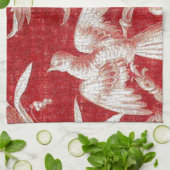 Linge De Cuisine Noël Toile minable rouge (Plié)