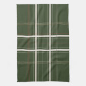 Linge De Cuisine Noël traditionnel Plaid Cosy Cabine Olive Green (Vertical)