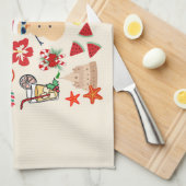 Linge De Cuisine Noël tropical (Quart Plié)