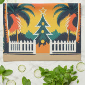 Linge De Cuisine Noël tropical (Plié)