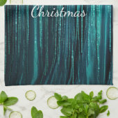 Linge De Cuisine Noël turquoise Pine Green Tinsel (Plié)