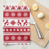 Linge De Cuisine Noël Vacances Nordic Motif Cosy (Quart Plié)