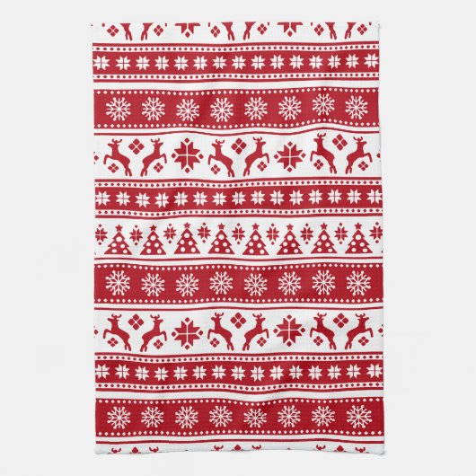 Linge De Cuisine Noël Vacances Nordic Motif Cosy (Vertical)