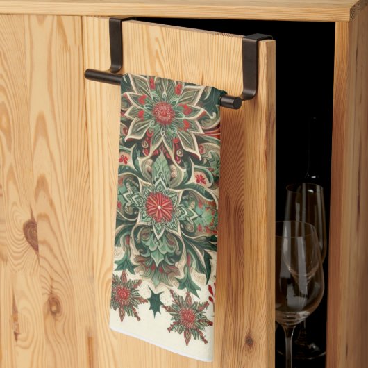 Linge De Cuisine Noël victorien/classique/Vintage (Pliage en tiers)