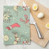 Linge De Cuisine Noël vintage (Quart Plié)