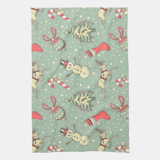 Linge De Cuisine Noël vintage (Vertical)