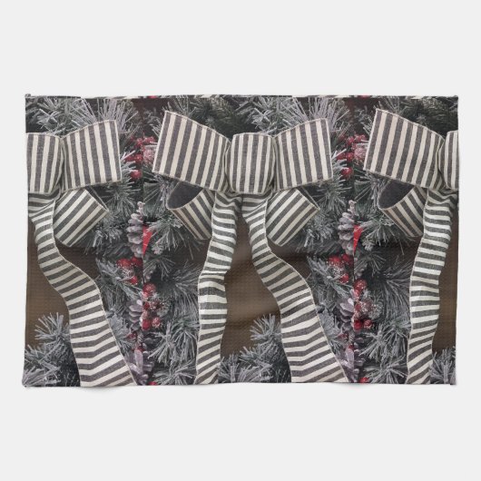 LINGE DE CUISINE ***NOËL WREATH*** NOËL TOWEL (Horizontal)
