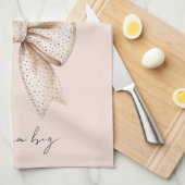 Linge De Cuisine Nœud de Crème de Pêche (Quart Plié)