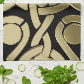 Linge De Cuisine noeud d'or celtique (Plié)