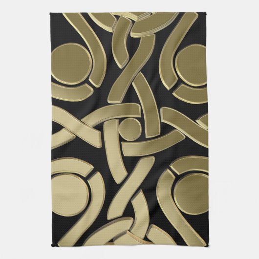 Linge De Cuisine noeud d'or celtique (Vertical)