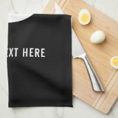 Linge De Cuisine Noir Ajouter votre logo Promotion de texte personn (Quart Plié)