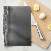 Linge De Cuisine Noir blanc New York City Skyline (Quart Plié)