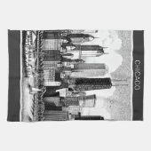 Linge De Cuisine Noir de Chicago (Horizontal)