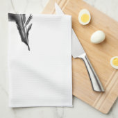 Linge De Cuisine Noir de plume (Quart Plié)