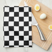 Linge De Cuisine Noir et blanc Checkered (Quart Plié)