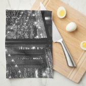 Linge De Cuisine Noir et blanc New York City (Quart Plié)