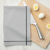 Linge De Cuisine Noir et gris bilingues Hola-Hello, espagnol-anglai (Quart Plié)