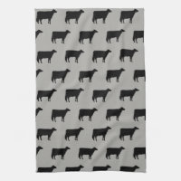 Noir et gris de motif de silhouettes de vache du