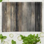 Linge De Cuisine Noir et Gris en relief (Plié)