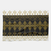 Linge De Cuisine Noir et or (Horizontal)