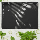 Linge De Cuisine Noir Femme Fatale (Plié)