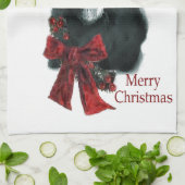 Linge De Cuisine Noir Grand Dane Noël (Plié)