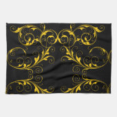 Linge De Cuisine Noir & Or (Horizontal)