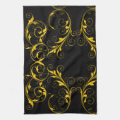 Linge De Cuisine Noir & Or (Vertical)