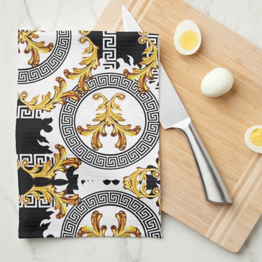 Linge De Cuisine Noir or (Quart Plié)