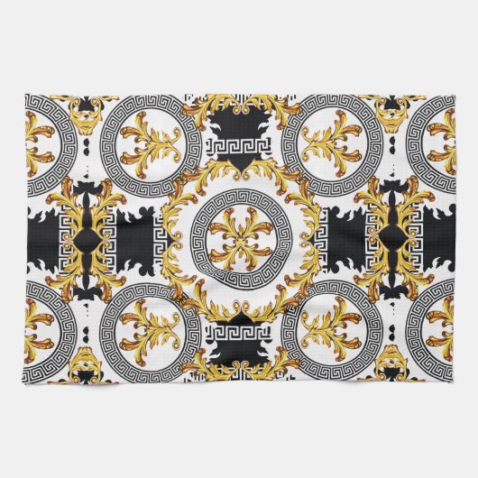Linge De Cuisine Noir or (Horizontal)