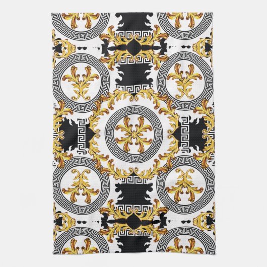 Linge De Cuisine Noir or (Vertical)