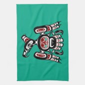 Linge De Cuisine Noir rouge autochtone Kaigani Thunderbird (Vertical)